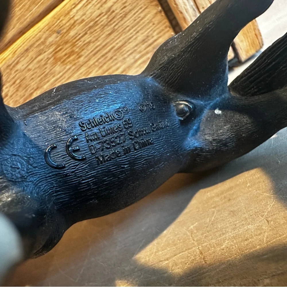 Black Horse and Farm Animal Figure Set